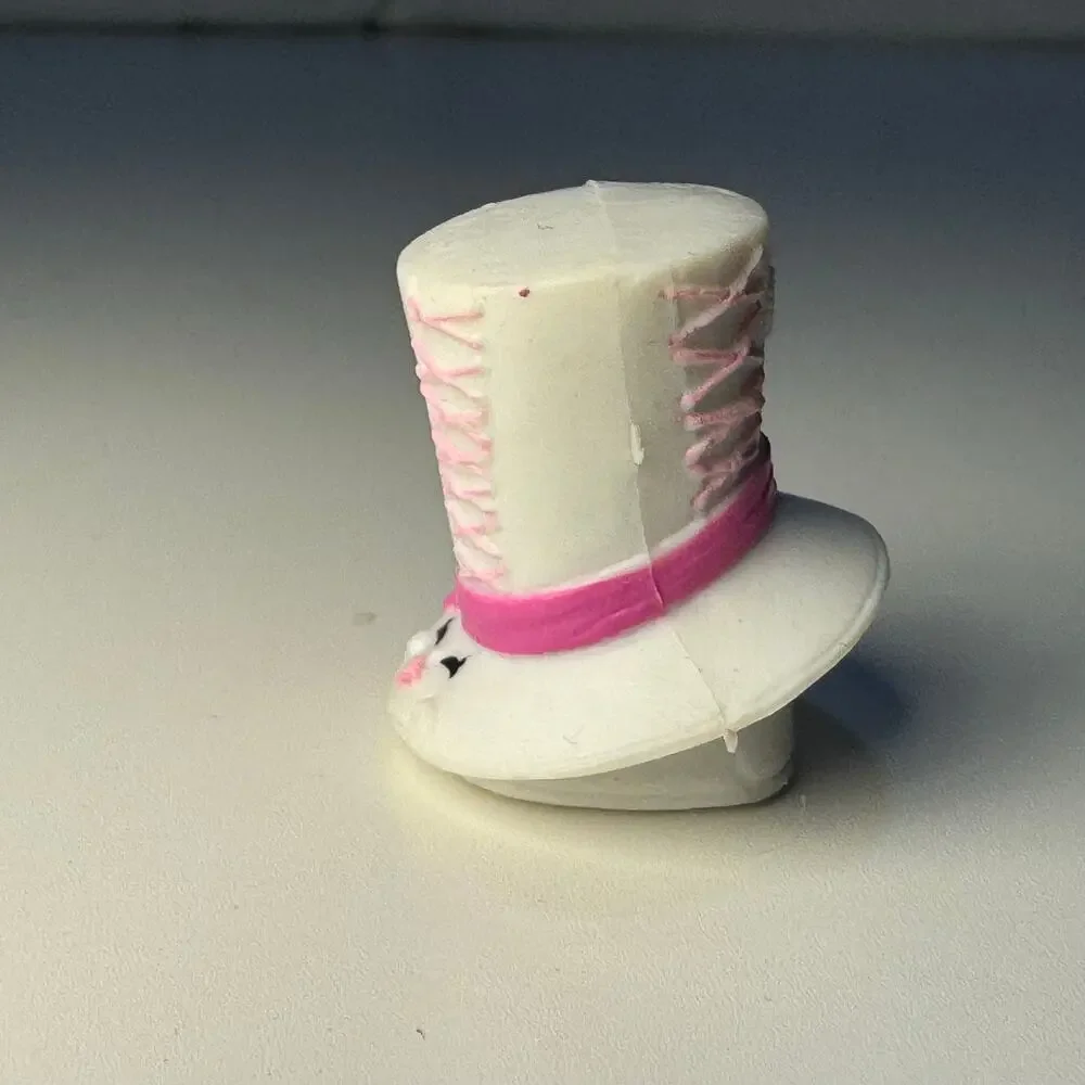 Shopkins Figurine Toni Topper Season Three RARE White Neon Pink Celebration